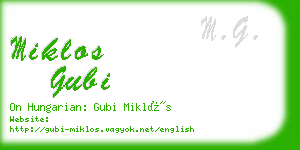 miklos gubi business card